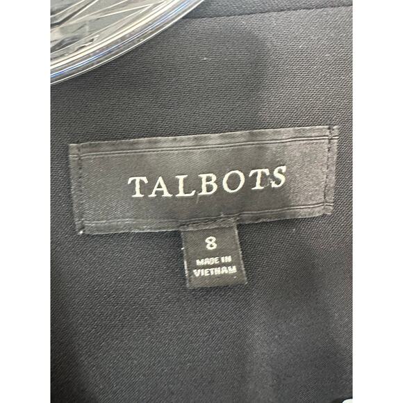 Talbots Blazer Black Office Work Career Business Preppy Corporate Size 8‎ - Picture 2 of 15